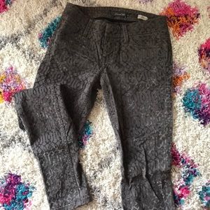 Level 99 Dark grey skinny pants with velvet